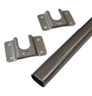 Oválna tyč 863 mm kov + hliníkové úchytky