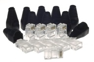 RJ45 internetová zástrčka s krytom, 10 kusov