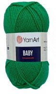 Akrylová priadza YarnArt Baby, farba 338 zelená