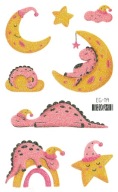 Umývateľné tetovanie pre deti GLITTER DINOSAURS EG114