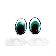 EYES GREEN ELIPSE MESH 30x21mm - SCOGS