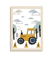 Detský plagát A3 traktorové stroje