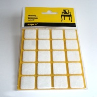SAMOLEPIACIE PLSTENÉ PODLOŽKY 20x20MM BIELE 20