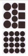 Plstené podložky na nábytok, stoličky, 36 KS, Mix Shapes, Čierna