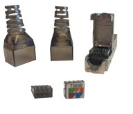 IDC-IDC káblový konektor STP Cat 6A Barrel