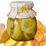 CITRÓNY SO ZÁZVOROM A MEDOM CITRÓNY PRÍRODNÝ SIRUP 270g Ogródek Dziadunia
