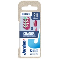 JORDAN CHANGE Náhradné NÁSTROJE na hlavice kefiek MEDIUM medium 2 ks.