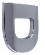 Z0A45 PÍSMENO CHROME D d VEĽKÉ 5,6 cm ZNAK PÍSMEN.