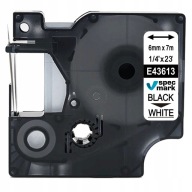 Páska pre DYMO D1 43613 6mm/7m biela/čierna