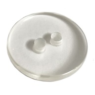 Priehľadný plastový gombík 15x2 mm