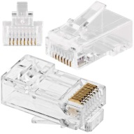 Zástrčka RJ45, zástrčky LAN, sieťový internetový terminál UTP 5e - 20 ks