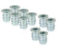 Nábytková objímka M6 x 13 mm s dvojitým závitom, vybranie na skrutku do dreva