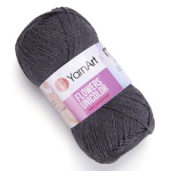 YarnArt Flowers Unicolor 745 grafit/s bavlnou