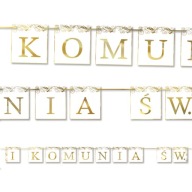 prijímacia girlanda Prvé sväté prijímanie banner IHS