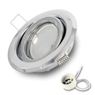 SET Pohyblivé halogénové svietidlo CHROME + GU10 7W neutrálna LED žiarovka