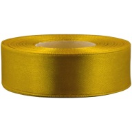 Stuha saténová 25mm 27mb ZLATÁ