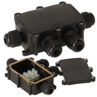 Hermetický elektrický box s tlmivkami 4x IP68 na záhradnú pôdu
