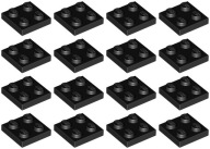 LEGO 3022 TANIER 2x2 čierny NOVINKA (10g) == 16 ks.