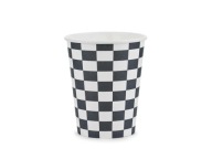 Papierové poháre Šachovnica 220 ml 6 ks Cars Race