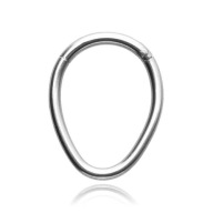 Strieborná náušnica typu drop septum daith clicker 1,2/10