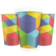 Papierové kelímky bloky 8 kusov 200 ml minecraft