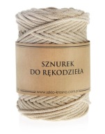Remeselná šnúra Macrame s Cappuccino jadrom 3mm 100m