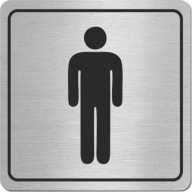 PÁNSKE WC plaketa, inox, NEREZ