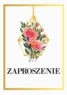 SVADOBNÉ POZVÁNKA Zlatý kvet saténový papier 300g