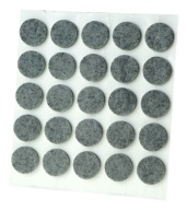 Plsťové podložky fi 16 mm, 25 ks, plsť na nábytok