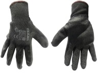 Ochranné latexové pracovné rukavice, čierne, hrubé, veľkosť 9