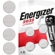 CR2032 3V Energizer tlačidlo lítiová batéria Hodiny s diaľkovým ovládaním kalkulačka 4 ks