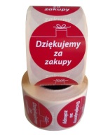 ĎAKUJEME ZA NÁKUP nálepka štítok ROUND 1000