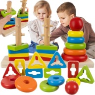 Drevená hračka na triedenie puzzle hračiek ako darček pre deti