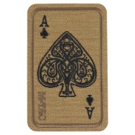 VYŠÍVANÉ ACE OF SPADES KARTA ACE OF SPADES M-TAC COYOTE VELCRO NÁŠIVKA