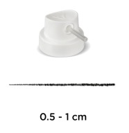BIELA ​​TRYSKA S TRUBKOU 0,5-1 cm NÁSTREK NA STREK