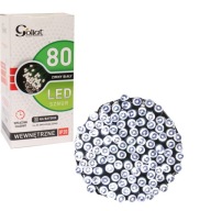 80 LED batériových svetiel na vianočný stromček s ČASOVAČOM