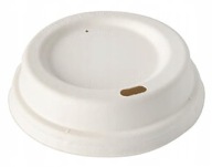 ECO viečka z cukrovej trstiny na papierové poháre 300/400 ml 90mm 50 ks