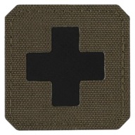 Nášivka na suchý zips MEDIC CROSS LASER CUT M-TAC Medyka Cross Olivovo-čierna