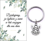 ĎAKUJEME HOSTOM DARČEK SVADOBNÝ ANJEL KĽÚČOVKA SPOMIENKY