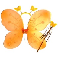 OBLEČENIE BUTERFLY VÍLA KRÍDLA ORANŽOVÁ