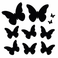 Nálepky BUTTERFLIES - samolepiaca nálepka motýľa