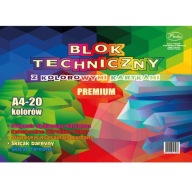 Technický blok prémiovej farby A4, 20 farieb PROTOS