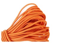 Okrúhla zapletaná guma, 3 mm, mäkká elastická, zapletená gumená šnúrka, 5 m, oranžová