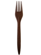 Opätovne použiteľné ekologické vidličky, tmavohnedé - 16,5 cm - 100 kusov