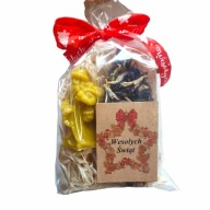 Santa Claus darčeková sada, vianočný čaj, sviečka, darček