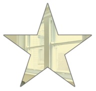 Akryl ZRKADLO hviezda 15x14,2 cm LZ-86