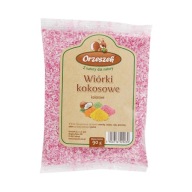 Prírodne farbené ružové kokosové lupienky