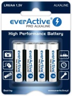 AA ALKALICKÉ BATÉRIE LR06 LR6 4 ks EVERACTIVE PRO