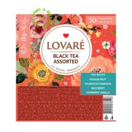 Sada čiernych čajov Lovare Assorted, 50 voľných vrecúšok, každé po 2 g