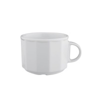 MERKURY LUBIANA biely porcelánový pohár, 250 ml